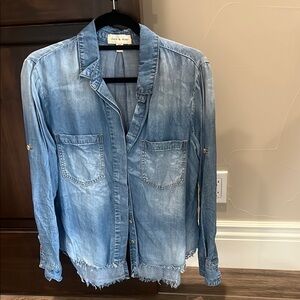 Blue Denim Button-Up Shirt